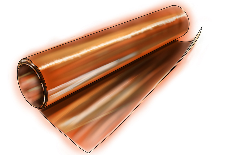 Image of a roll of copper